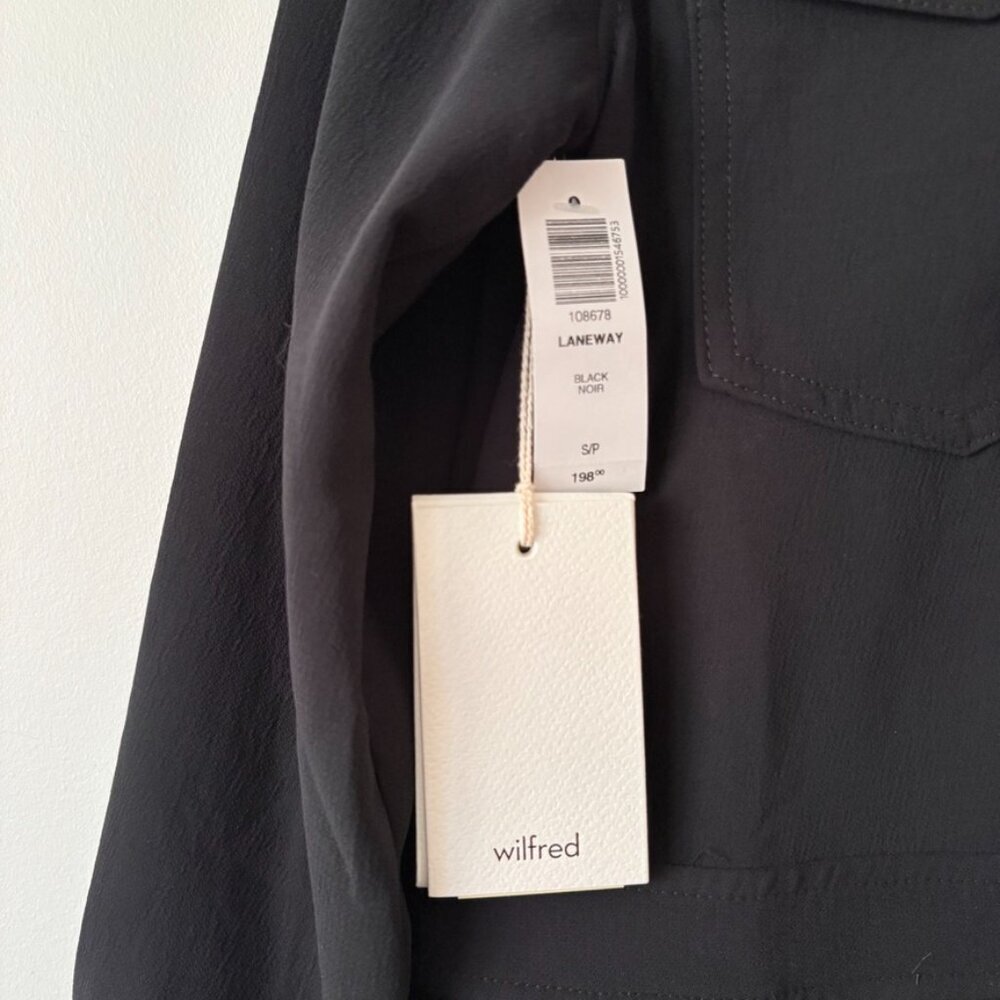 Aritzia Wilfred Laneway Utility Jumpsuit Relaxed Crepe NWT Black Size Small - Picture 6 of 6